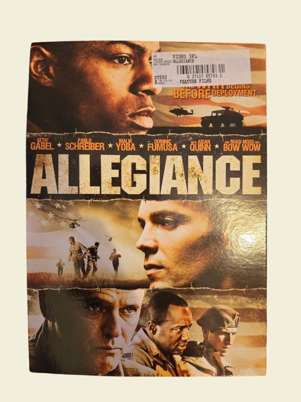 Allegiance DVD - Seth Gabel Pablo Schreiber Aidan Quinn